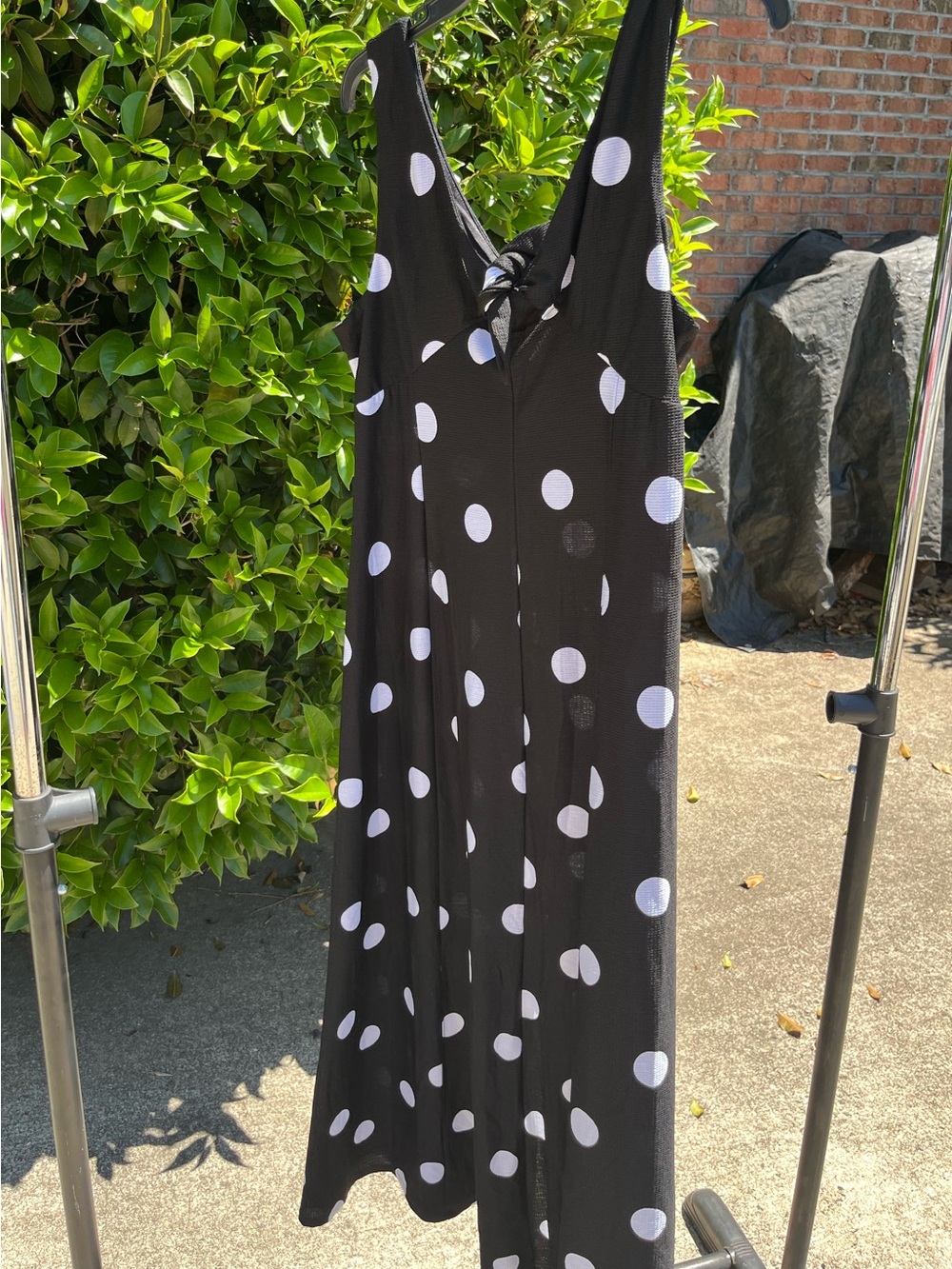 Cato Black and White Polka Dot Maxi Dress